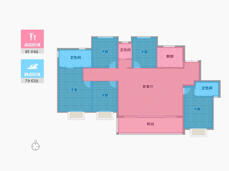 浙江省-温州市-东厦滨江上品-151.05-户型库-动静分区