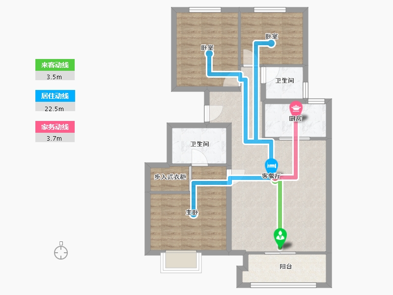 北京-北京市-京投发展·檀谷-82.81-户型库-动静线