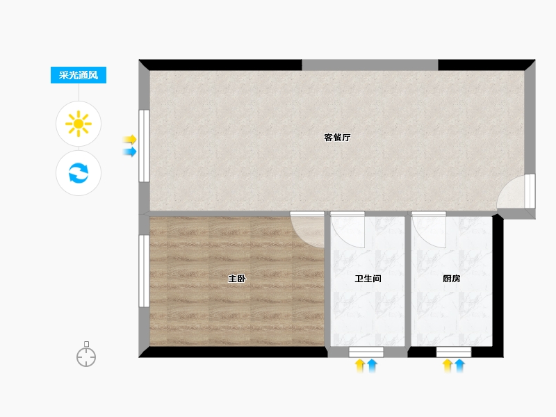 广东省-广州市-中建·玖玥湾（商办）-52.00-户型库-采光通风