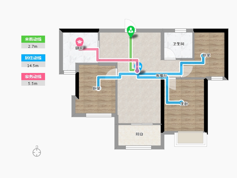 福建省-厦门市-建发书香泊月-63.20-户型库-动静线