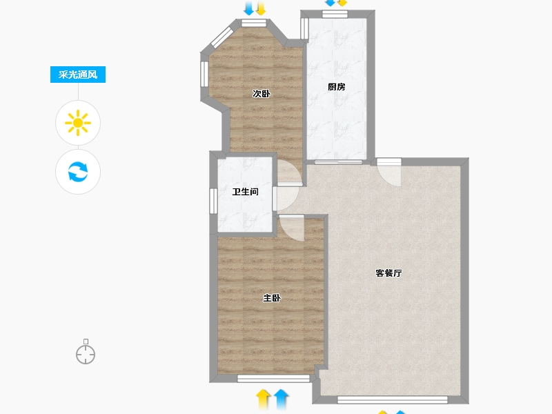 黑龙江省-哈尔滨市-悦城-89.50-户型库-采光通风