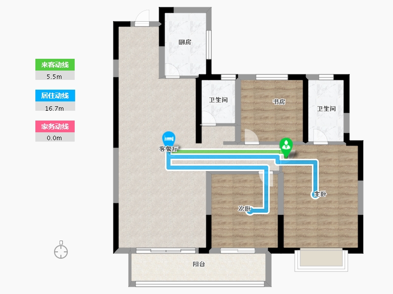 陕西省-咸阳市-华宇·金城相府-97.99-户型库-动静线