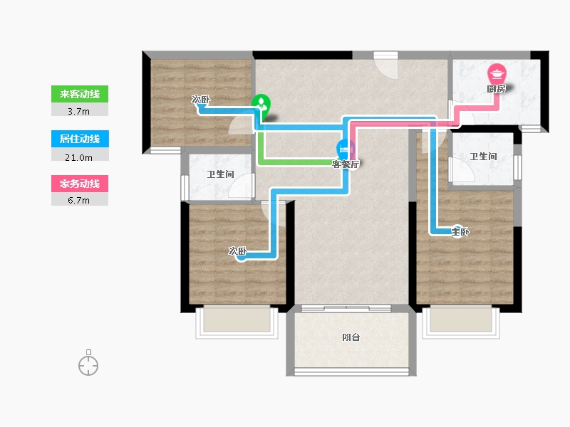 江西省-宜春市-博文天成小区-86.01-户型库-动静线