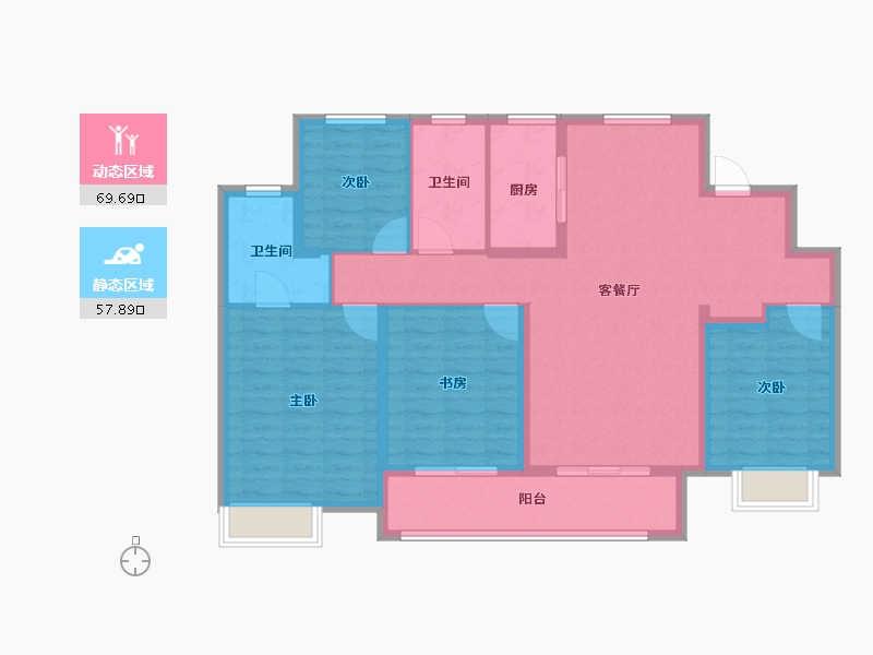 江苏省-镇江市-万科翡翠公园-115.00-户型库-动静分区