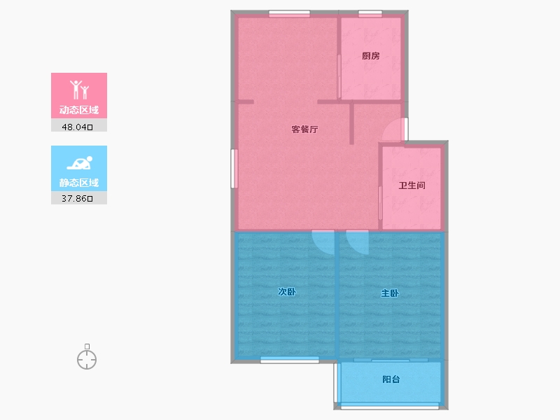 上海-上海市-东江小区-76.00-户型库-动静分区