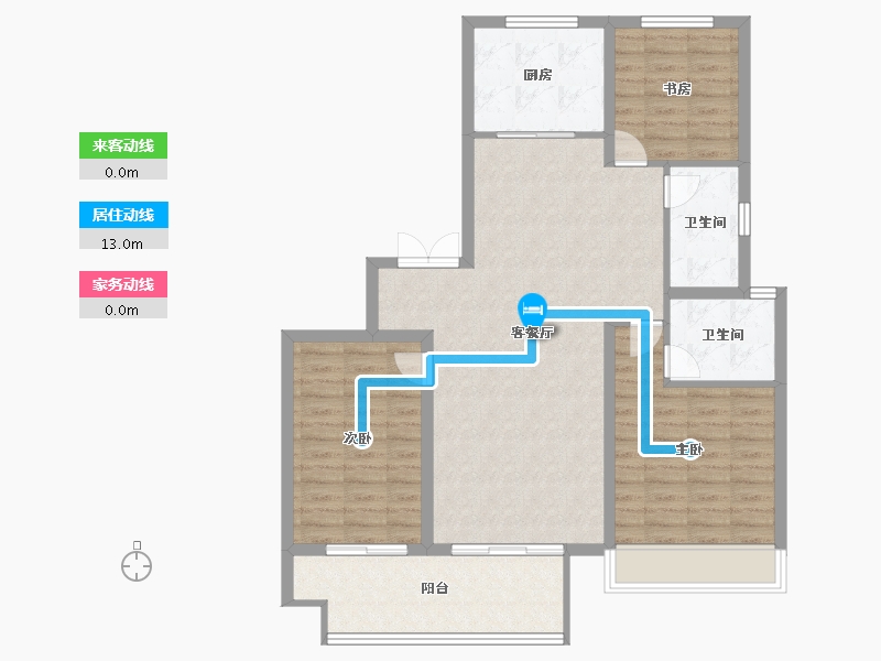 河南省-郑州市-正弘璟云筑-100.00-户型库-动静线