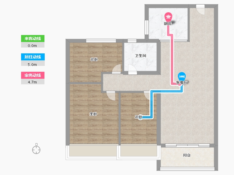 江苏省-镇江市-碧桂园凤凰城-76.99-户型库-动静线