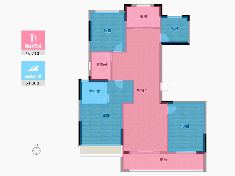 浙江省-温州市-德信天宸-101.00-户型库-动静分区