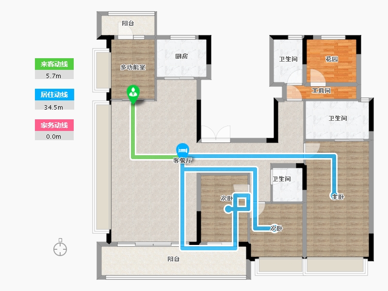 湖南省-长沙市-中国电建泷悦长安-166.01-户型库-动静线