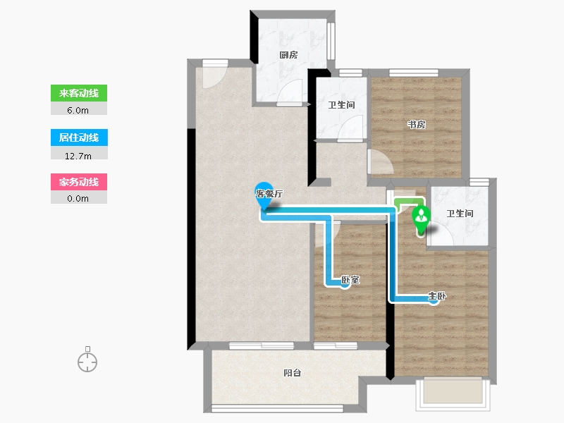 河南省-郑州市-美盛·教育港湾-84.00-户型库-动静线