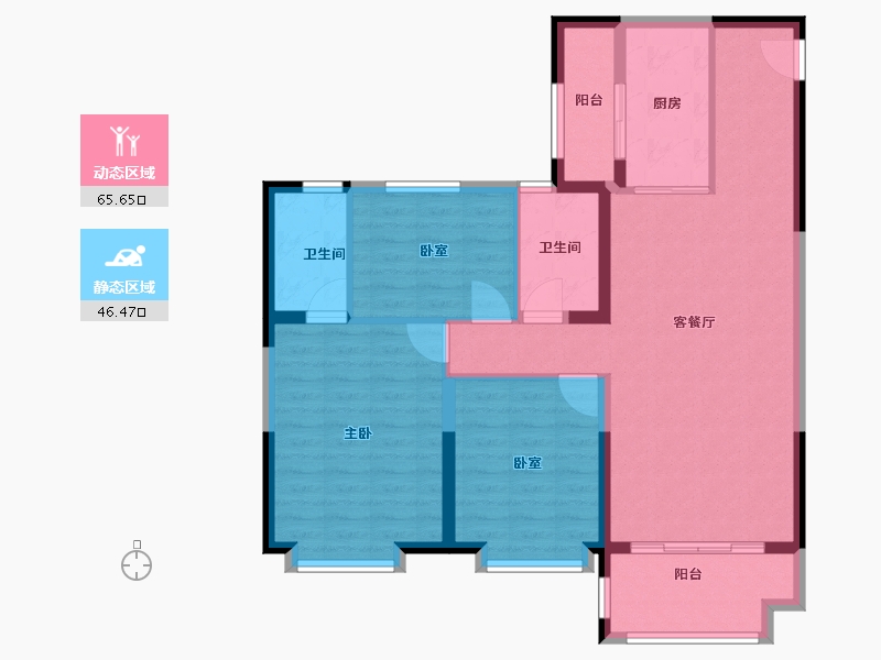 甘肃省-兰州市-农投玫瑰花园-101.00-户型库-动静分区