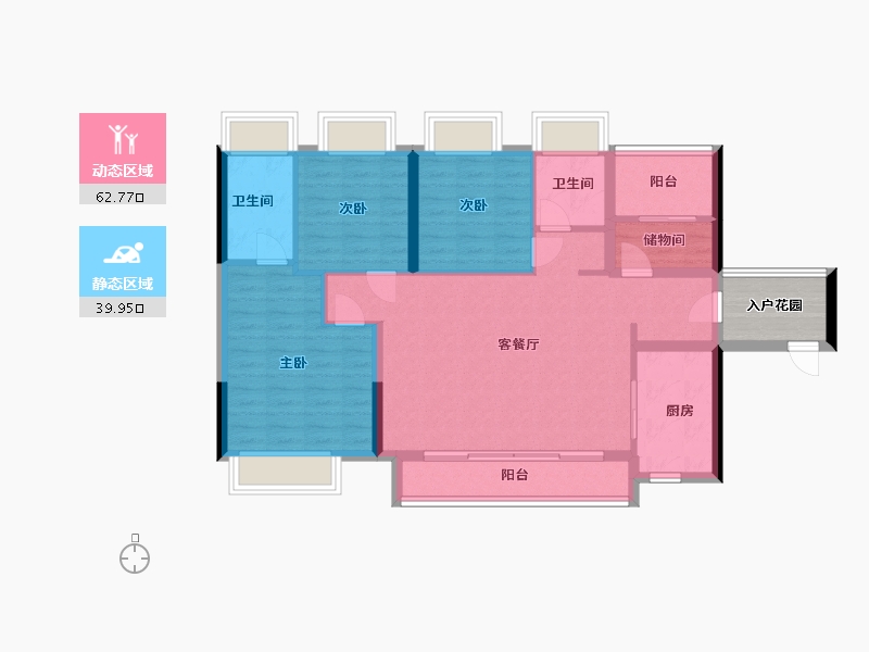 广东省-广州市-龙湖天著-96.70-户型库-动静分区