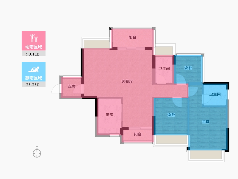 广东省-江门市-满天星-80.00-户型库-动静分区