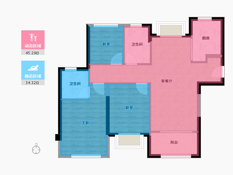 福建省-厦门市-建发书香泊月-71.20-户型库-动静分区