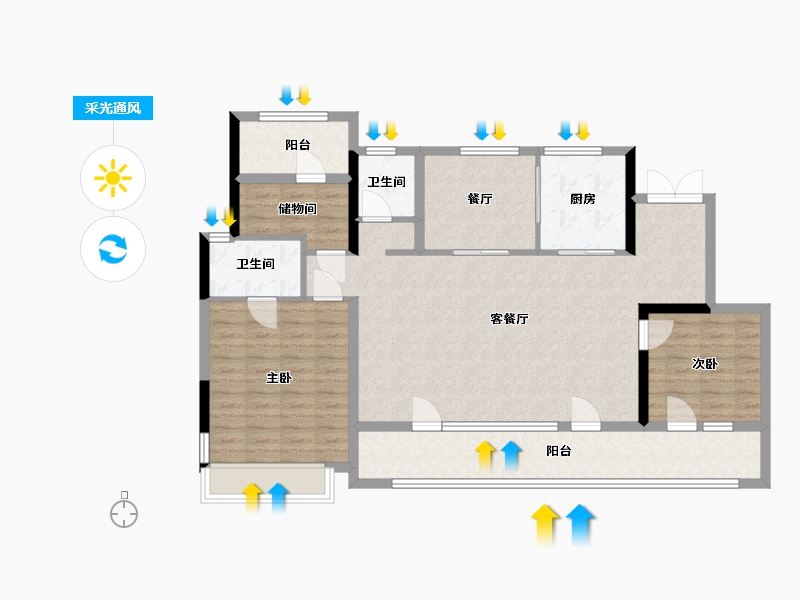 山东省-青岛市-博观星海知海园丨望海园-114.40-户型库-采光通风