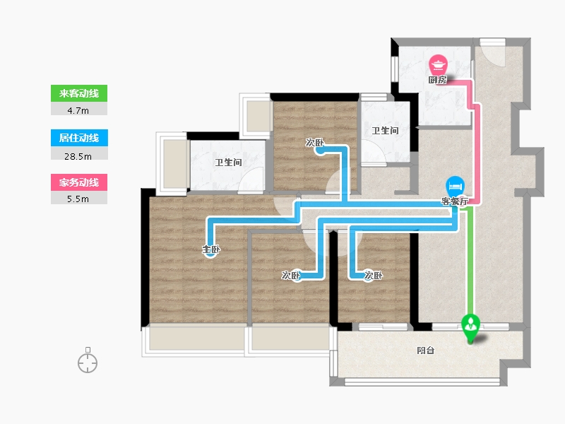 广东省-深圳市-润曦府-88.00-户型库-动静线