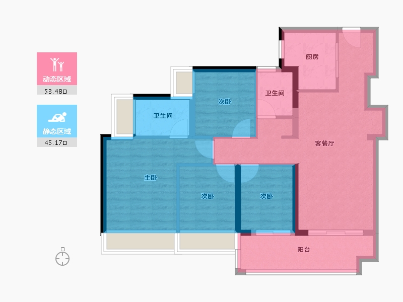 广东省-深圳市-润曦府-88.00-户型库-动静分区