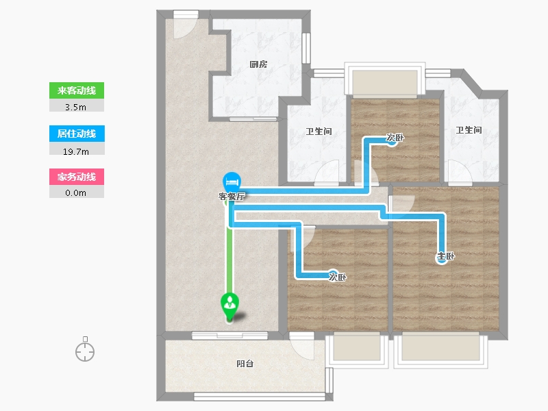 上海-上海市-招商象屿蟠龙府2期-84.00-户型库-动静线