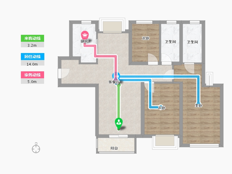 福建省-厦门市-市政国贸海屿原-73.60-户型库-动静线