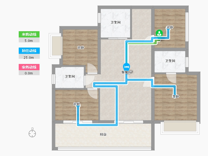 四川省-南充市-江山美墅-93.60-户型库-动静线