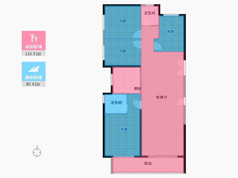 河南省-郑州市-美盛·教育港湾-186.01-户型库-动静分区