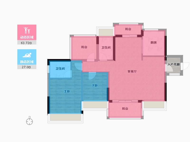 广东省-江门市-满天星-81.60-户型库-动静分区