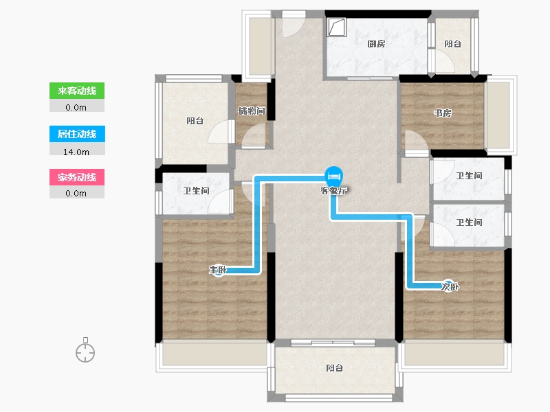 广东省-清远市-碧桂园燕湖里-112.00-户型库-动静线