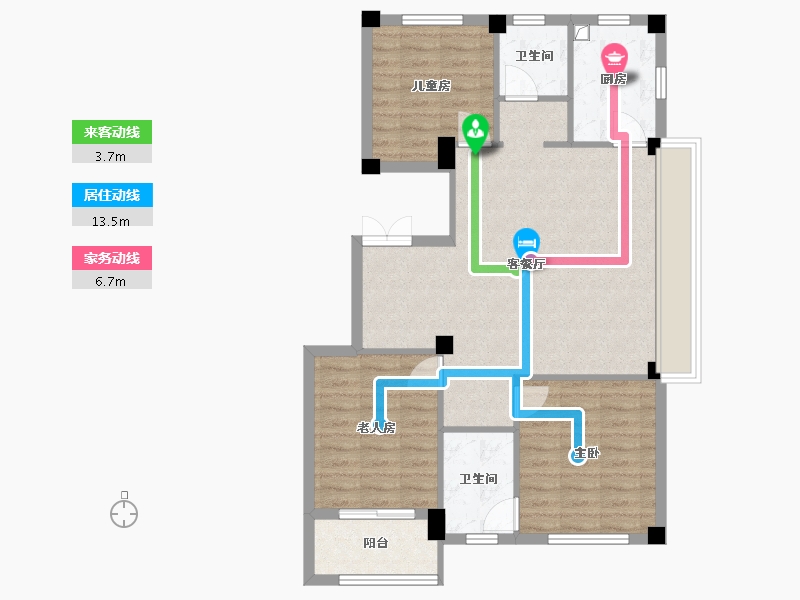 浙江省-台州市-永祥府-85.00-户型库-动静线