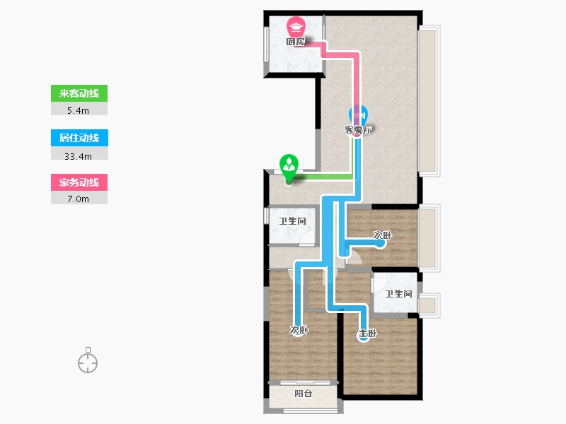 湖北省-武汉市-金融街金悦府-111.00-户型库-动静线