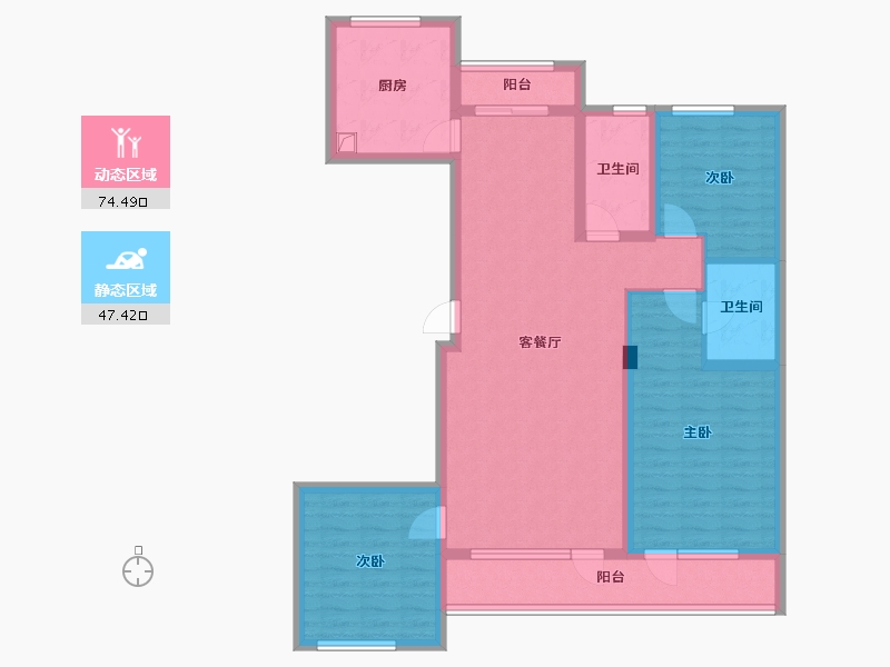 辽宁省-营口市-帝景豪园-121.49-户型库-动静分区