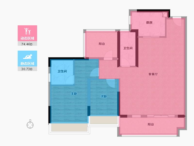 广东省-江门市-满天星-94.40-户型库-动静分区