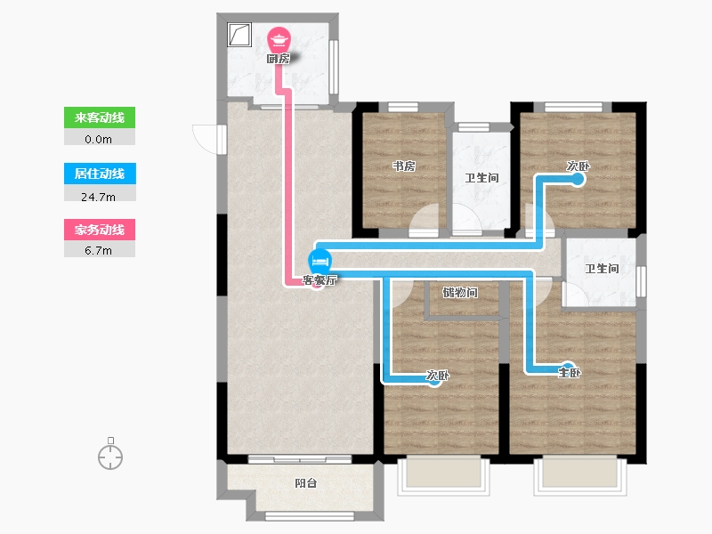 安徽省-合肥市-美丹家园-120.00-户型库-动静线