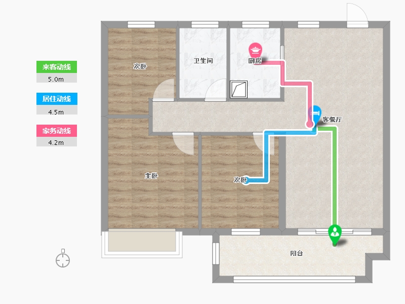 江苏省-镇江市-中海时代都会-80.00-户型库-动静线