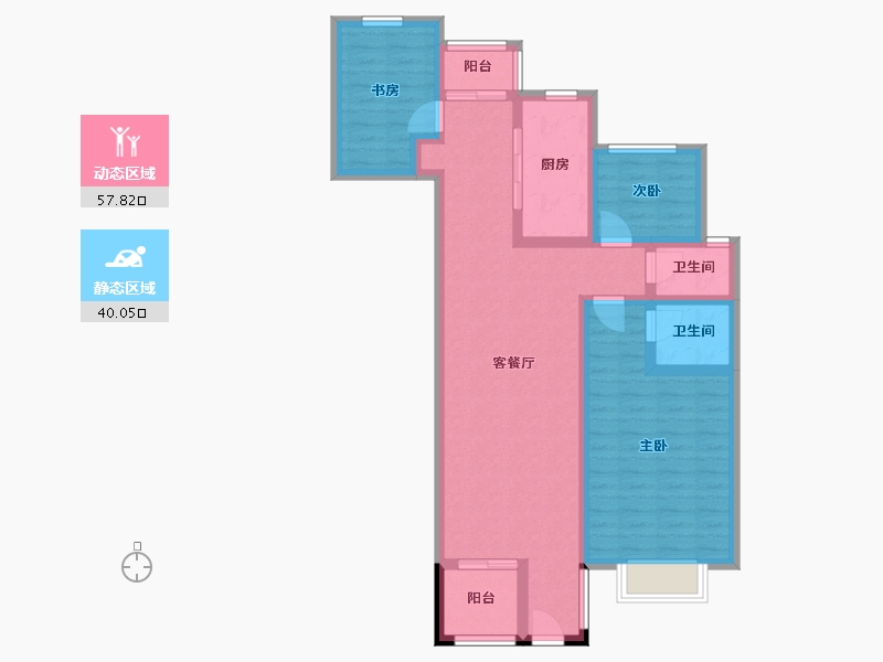 湖北省-咸宁市-云熙山二期-97.38-户型库-动静分区