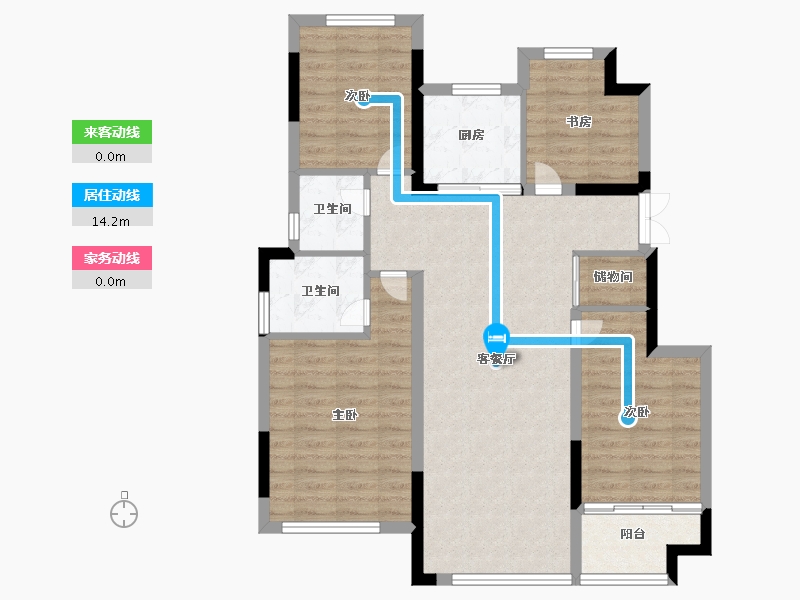 湖北省-襄阳市-长虹上院-91.99-户型库-动静线