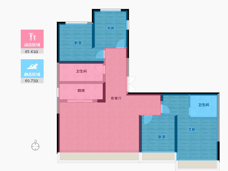 河南省-郑州市-信达·时代国著-113.50-户型库-动静分区