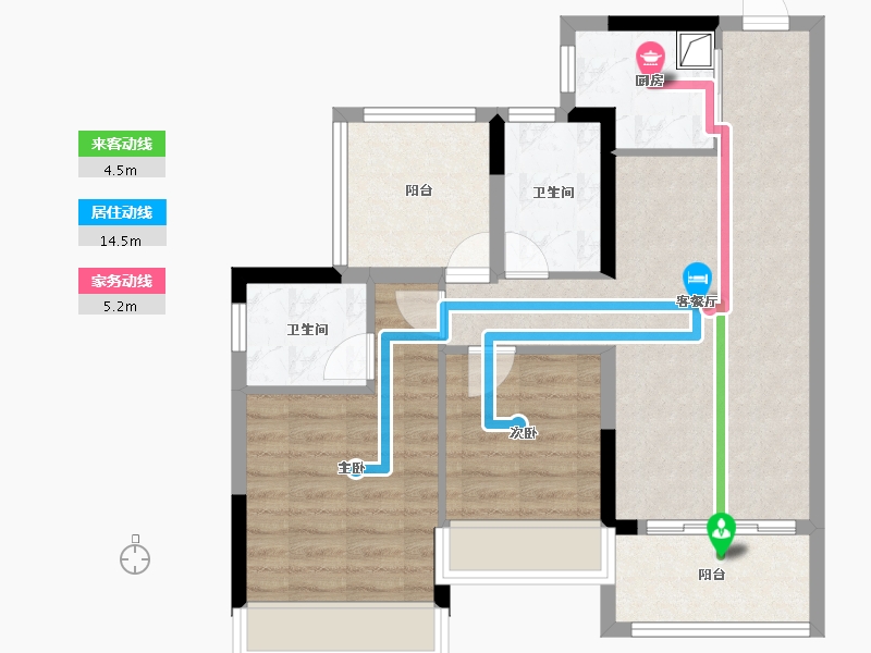 广东省-江门市-满天星-70.40-户型库-动静线