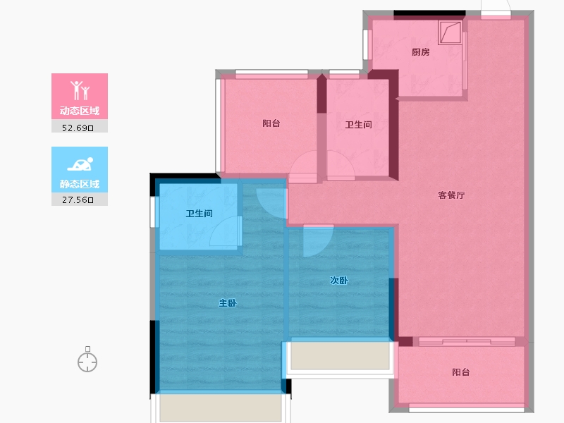 广东省-江门市-满天星-70.40-户型库-动静分区