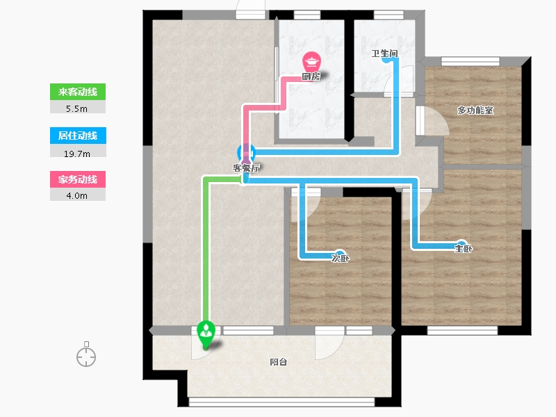 宁夏回族自治区-银川市-银川融创城-83.33-户型库-动静线