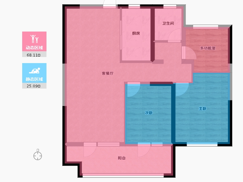 宁夏回族自治区-银川市-银川融创城-83.33-户型库-动静分区