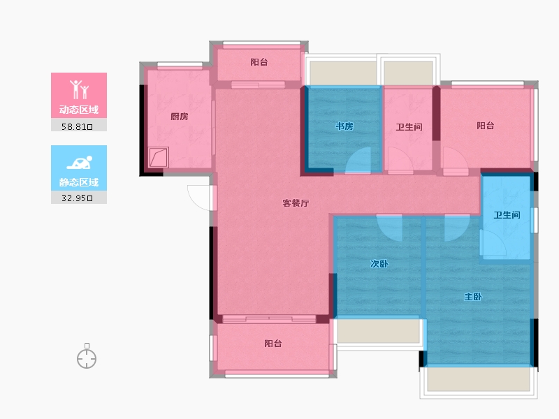 广东省-江门市-满天星-81.60-户型库-动静分区