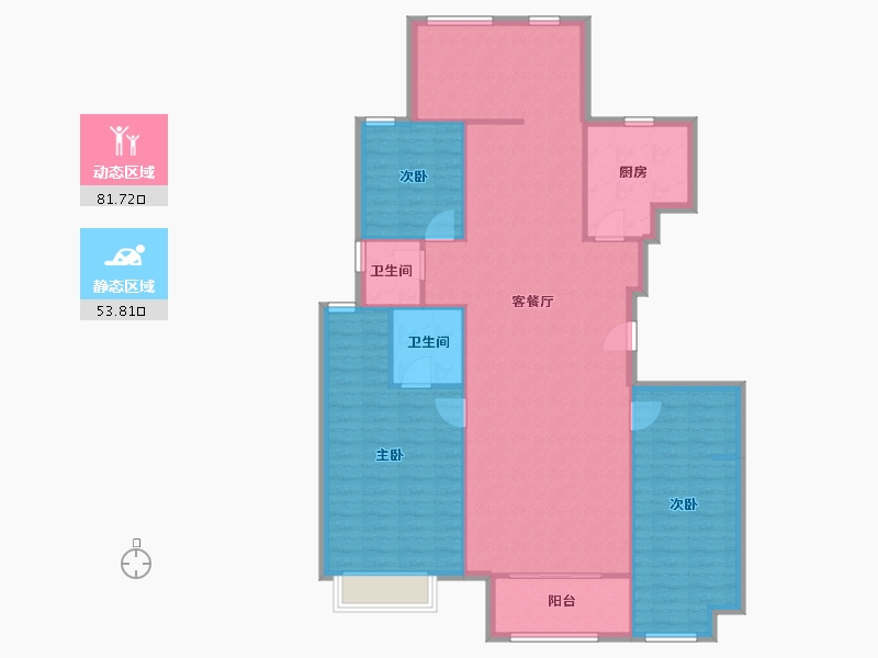 河南省-郑州市-华启金悦府-120.00-户型库-动静分区