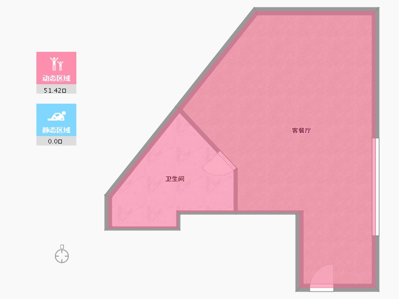 青海省-西宁市-天桥·中心-47.64-户型库-动静分区