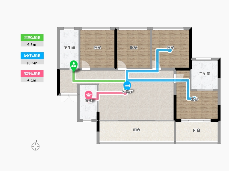 四川省-绵阳市-长虹金嶺1号-121.34-户型库-动静线