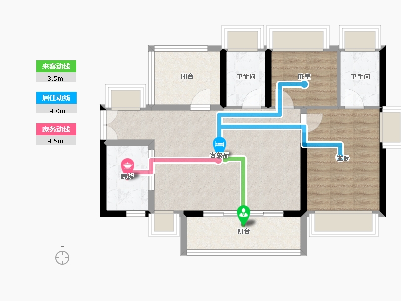 广东省-惠州市-中海寰宇时代花园-73.16-户型库-动静线