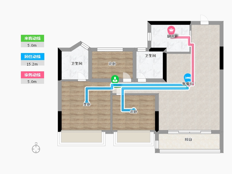 广东省-广州市-中建保利雅居乐·天骄-70.40-户型库-动静线