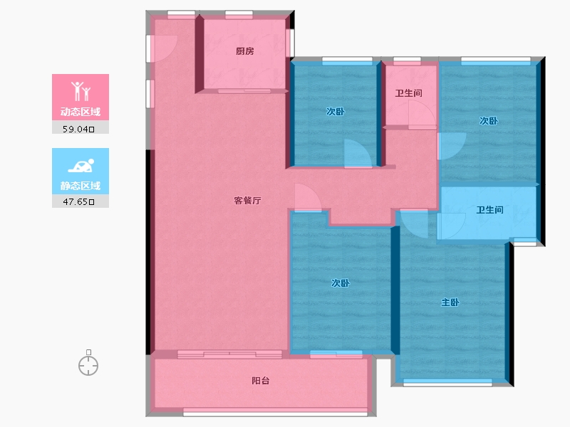 福建省-福州市-国贸江屿原-96.00-户型库-动静分区