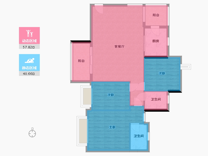 广东省-广州市-万科城市花园-一期-106.40-户型库-动静分区