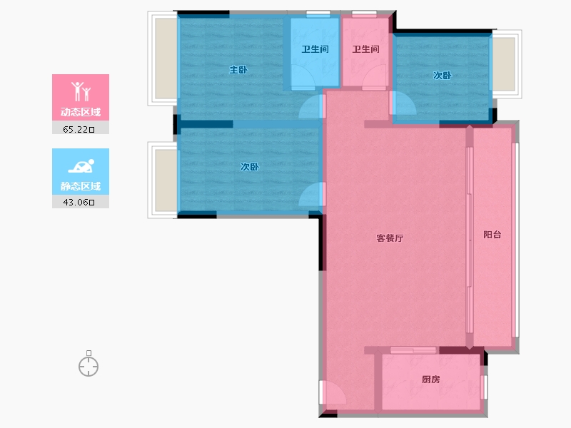 贵州省-遵义市-洪景乡郡-107.27-户型库-动静分区