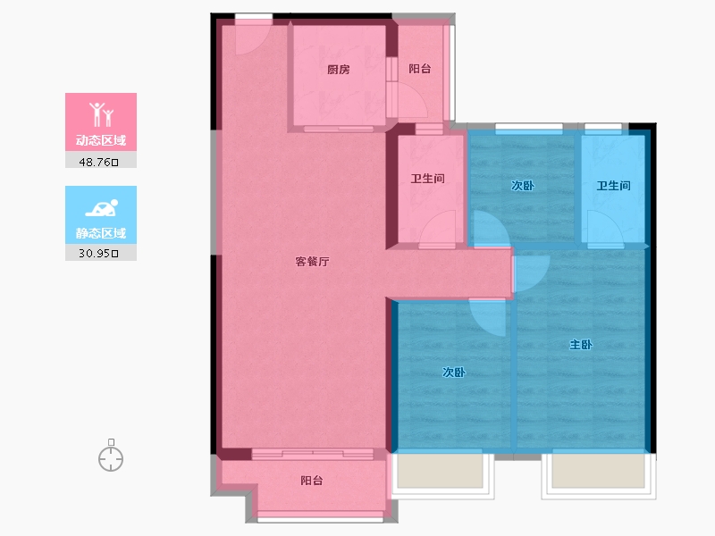 山西省-大同市-碧桂园-71.20-户型库-动静分区